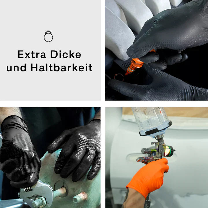 Werkstatt-Favorit zum Sparpreis – Stellar-Grip Nitrilhandschuhe mit Diamantstruktur
