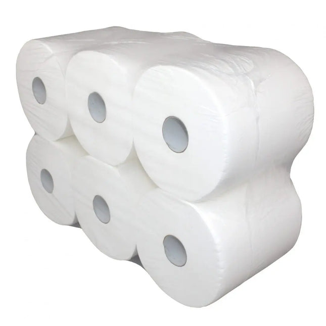 Handtuchrolle – Weiß, 2-lagig 6er Pack