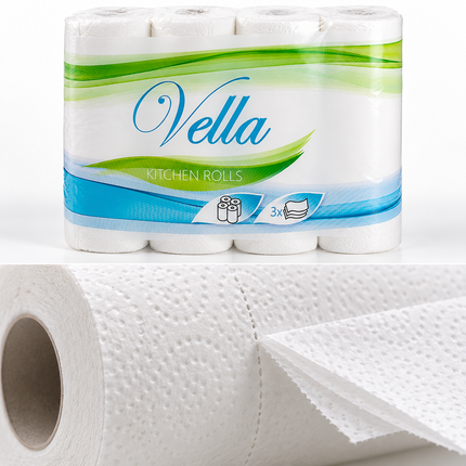 Dreilagige Vella Küchenrolle im Detail