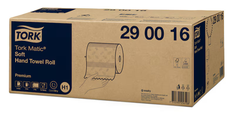 Tork Matic Soft Papierhandtücher H1 – 2-lagig, extra saugfähig und hohe Kapazität