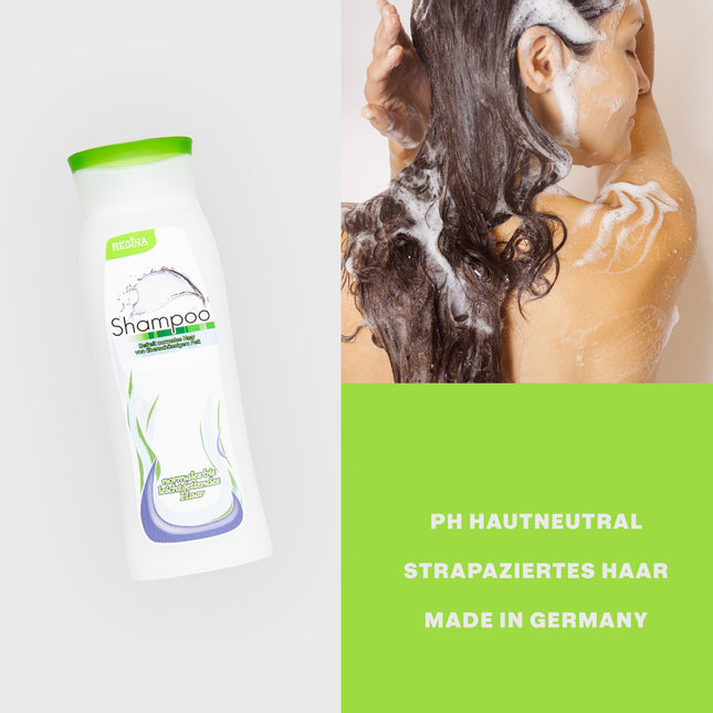 Regina Fresh & Clean Shampoo mit grünem Deckel – pH-hautneutral, 1000 ml Flasche, ideal für strapaziertes Haar


