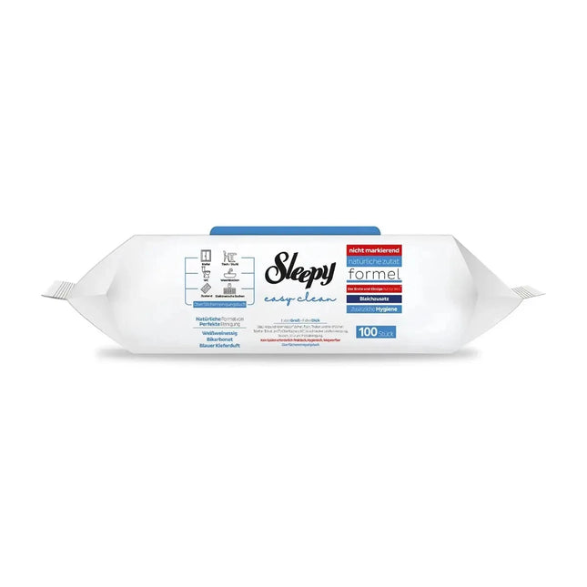 Sleepy Easy Clean Allzwecktücher in Blau, 100 Stück, hautfreundlich, vegan und hygienisch verpackt