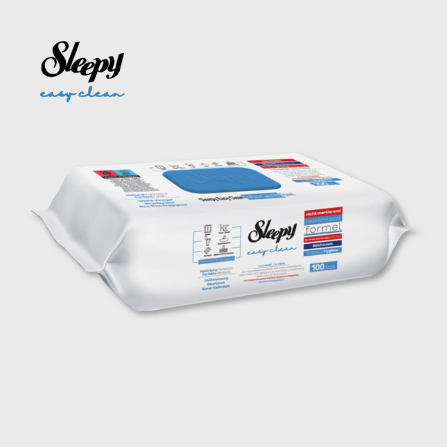 Sleepy Easy Clean Allzwecktücher in Blau, 100 Stück, hautfreundlich, vegan und hygienisch verpackt

