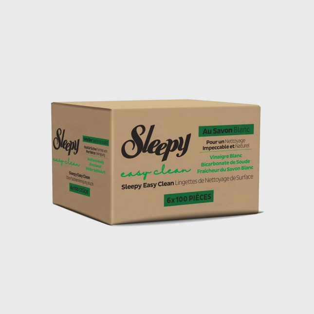 Sleepy Easy Clean Allzwecktücher Großpackung mit weißer Seife – 6 x 100 Stück Reinigungstücher im Karton

