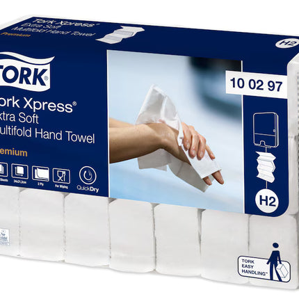 Verpackung der Tork Xpress Extraweich Multifold-Handtücher H2 Premium 100297
