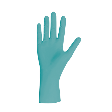 Unigloves Opal Pearl Nitrilhandschuh in Türkis – Einweghandschuh, latexfrei und puderfrei, freigestelltes Produktbild