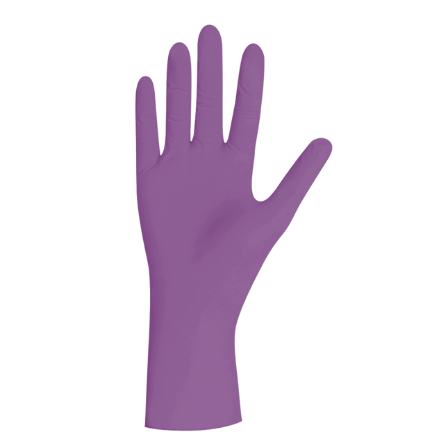 Unigloves Violet Pearl Nitrilhandschuh in Violett – anliegend, reißfest und ideal für Kosmetik & Tattoo